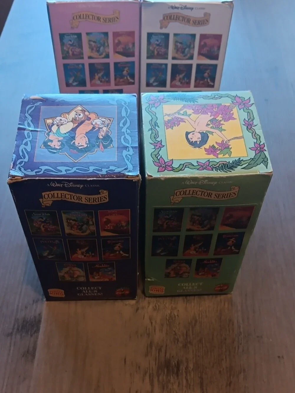 1994 Vintage Burger King Disney Collector Series Glasses-Complete Set of 8